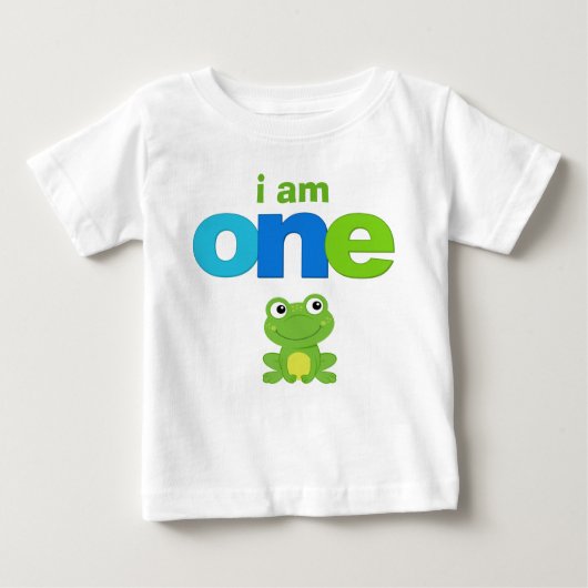 Kikker 1st Birthday Tshirt Toddler Baby Kind (Voorkant)