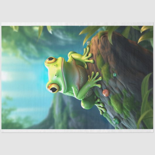 Kikker 2 Decoupage papier (Voorkant)