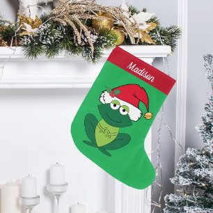 Kikker Aangepaste Kinderen Grote Kerstsok