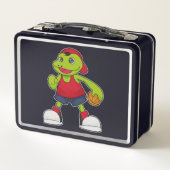 Kikker als Basketballspeler met Basketball (Achterkant)