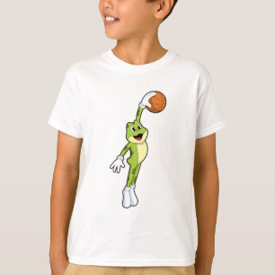 Kikker als Basketballspeler met Basketball.PNG T-shirt