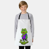 Kikker als Hiker met rugzak Schort (Gedragen)