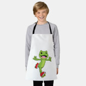 Kikker als inline skater met Rollers schaatsen Schort (Gedragen)