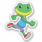 Kikker als loopkikker sticker (Voorkant)