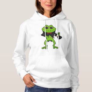 Kikker als magiër met toverstaf en Pet Hoodie