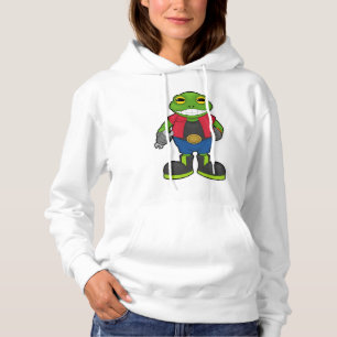 Kikker als mechanisch met spanner hoodie