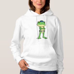 Kikker als politieagent met pet van politie hoodie