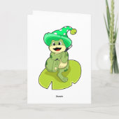 Kikker als tovenaar met toverstaf kaart (Achterkant)