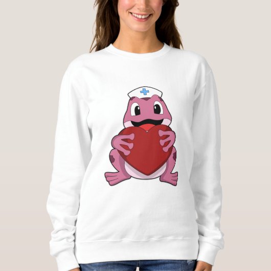 Kikker als zuster met hart trui (Voorkant)