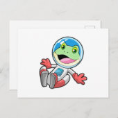 Kikker Astronaut Kostuum Ruimte Briefkaart (Voorkant / Achterkant)