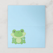 Kikker Baby shower blauw (Buitenkant ongevouwen)