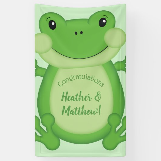 Kikker Baby shower Green Spandoek (Verticaal)