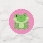 Kikker Baby shower Roze Confetti (Kleine voorkant)