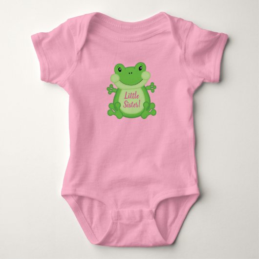Kikker Baby shower Roze Romper (Voorkant)