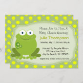 Kikker Baby shower Uitnodiging (Voorkant / Achterkant)