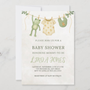 Kikker babyshower uitnodiging