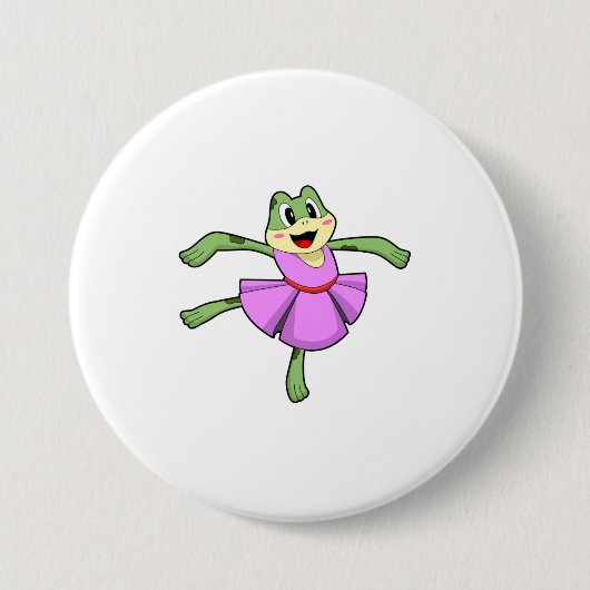 Kikker Ballet Dance Ronde Button 7,6 Cm (Voorkant)