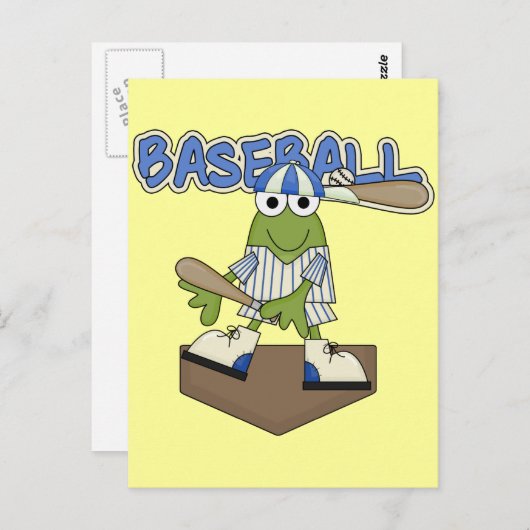 Kikker Baseball Home Bord Tshirts en cadeaus Briefkaart (Voorkant / Achterkant)