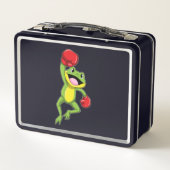 Kikker bij Boxing met gebarsten handschoenen (Achterkant)