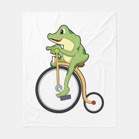 Kikker bij Circus met Bicycle.PNG Fleece Deken (Voorkant)