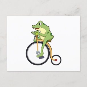 Kikker bij circus met fiets.PNG Briefkaart