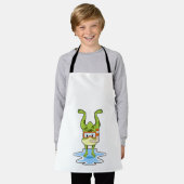 Kikker bij duiken met Snorkel Schort (Gedragen)