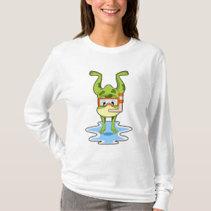 Kikker bij duiken met Snorkel T-shirt