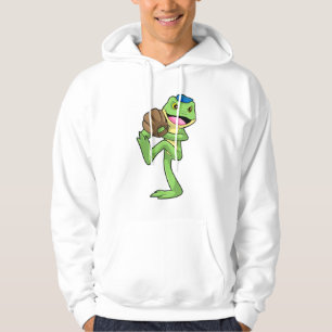 Kikker bij honkbal met handschoenen hoodie