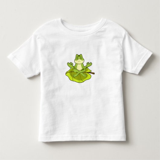 Kikker bij Meditate Kinder Shirts (Voorkant)