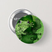 kikker, Bio-Science Club Ronde Button 5,7 Cm (Voorkant /achterkant)