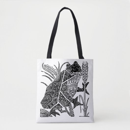 Kikker boho bloem abstract draagtas (Voorkant)