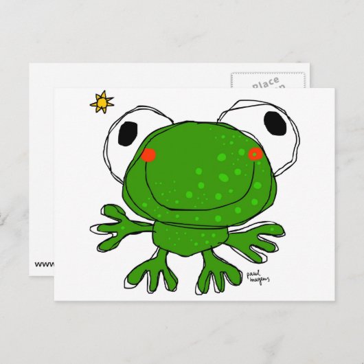 "kikker" briefkaart (Voorkant / Achterkant)