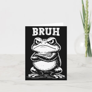 Kikker Bruh Meme Sarcastische Dier Illustratie Kaart