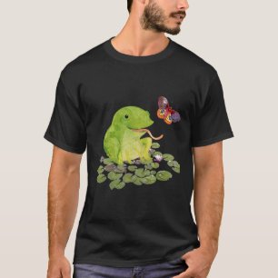 Kikker Butterfly Lily Pad Natuur T-shirt