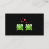 Kikker Couple met hart. Visitekaartje (Achterkant)