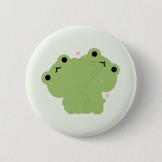 Kikker Couple Ronde Button 5,7 Cm (Voorkant)