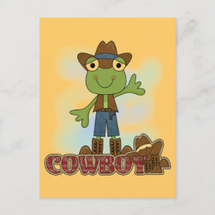 Kikker Cowboy T-shirts en cadeautjes Briefkaart