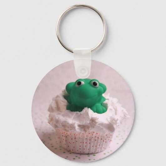 Kikker Cupcake Sleutelhanger (Voorkant)