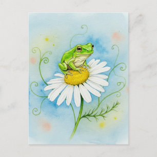 Kikker Daisy Daydream Briefkaart voor Postcrossing