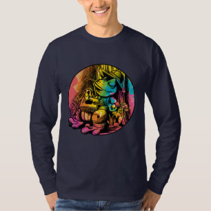 Kikker die gitaar afspeelt - Katkeresthetische sti T-shirt