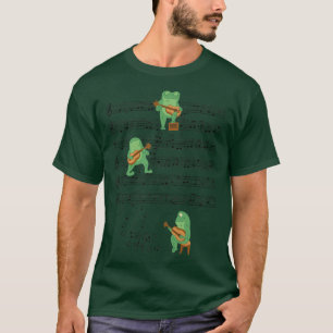 Kikker die gitaar Muziek afschildert met minachtin T-shirt