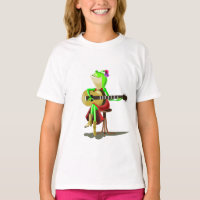 Kikker die gitaar speelt -