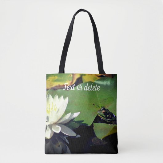 Kikker die Lotus Flower Personalized Draagtas (Voorkant)