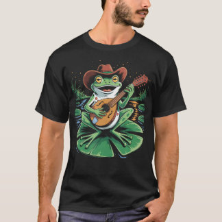 Kikker die Mandoline Speelt Mandolinespeler Bluegr T-shirt