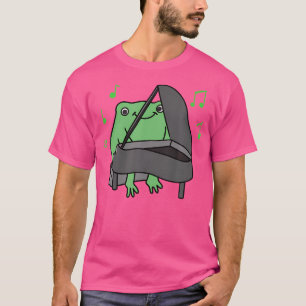 Kikker die piano speelt t-shirt