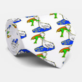 Kikker die vogel koelt, geeft nooit op stropdas (Opgerold)