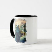 Kikker door Mountain Lake Reflection Mok (Voorkant links)