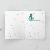 Kikker draagt een spijkerbroek dank u bedankkaart (Binnen)