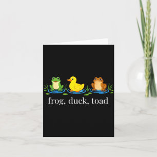 Kikker eend pad dierentuin grappig retro dier meme kaart