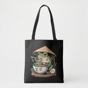 Kikker eet Ramen Kawaii Neko Japanse Noedels Draagtas